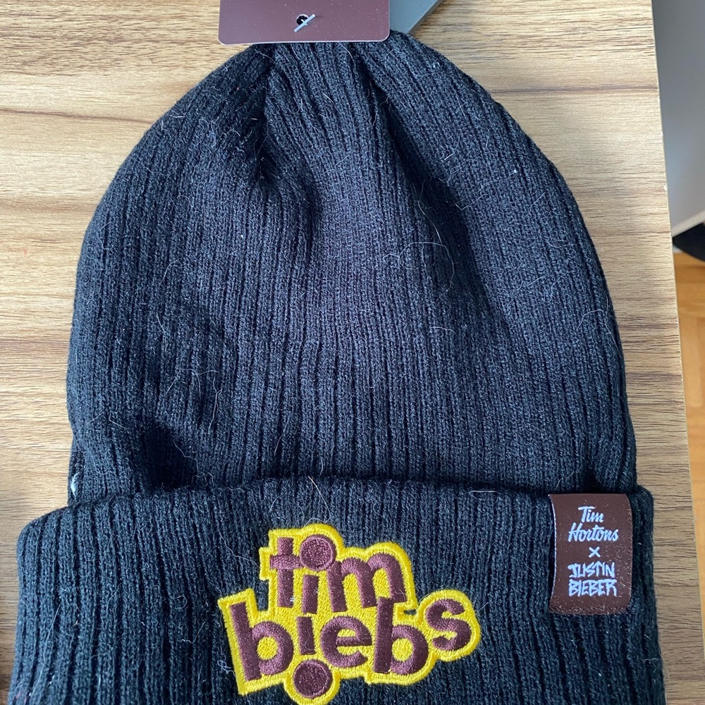 Brand new, never worn Tim Biebs beanie. Tag still on.
